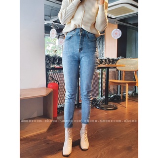 Giày boot nữ cổ thấp gót 5p da mềm