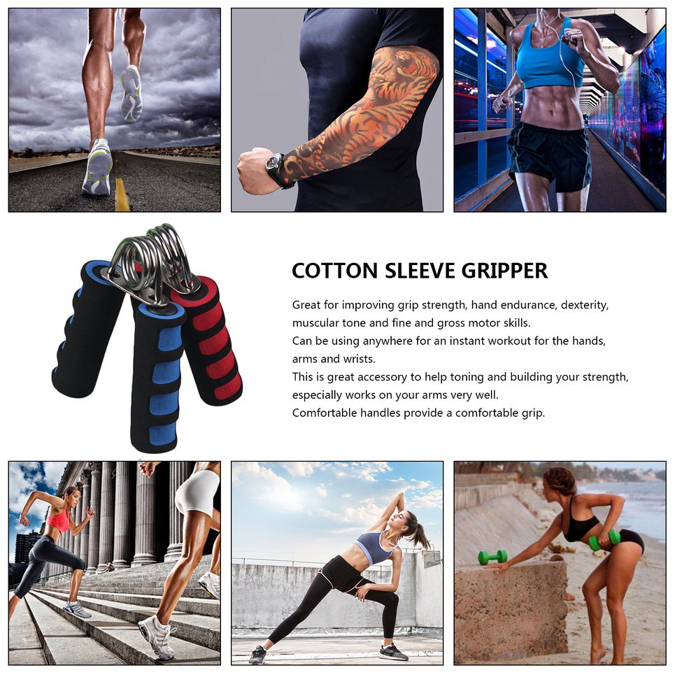 Spring Hand Grip Finger Strength Exercise Sponge Forearm Health Builder