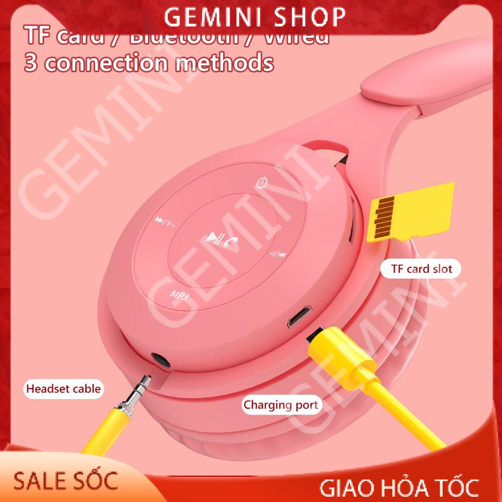 Tai Nghe Bluetooth 5.0 Chụp Tai có micro Headphone không dây thời trang màu sắc Y08 GEMINI SHOP