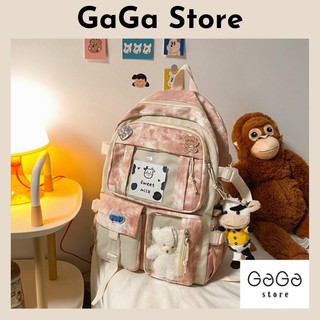 Cặp đi học nữ trong suốt, balo loang ulzzang hàn quốc cho học sinh.