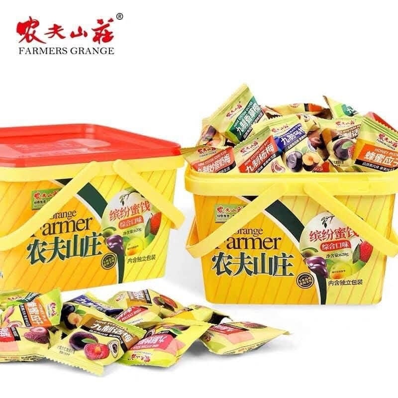 [ Chua ngọt siêu ngon ] Ô mai thanh mai mix 4 vị chua ngọt siêu ngon ăn đã nghiền hộp 620g