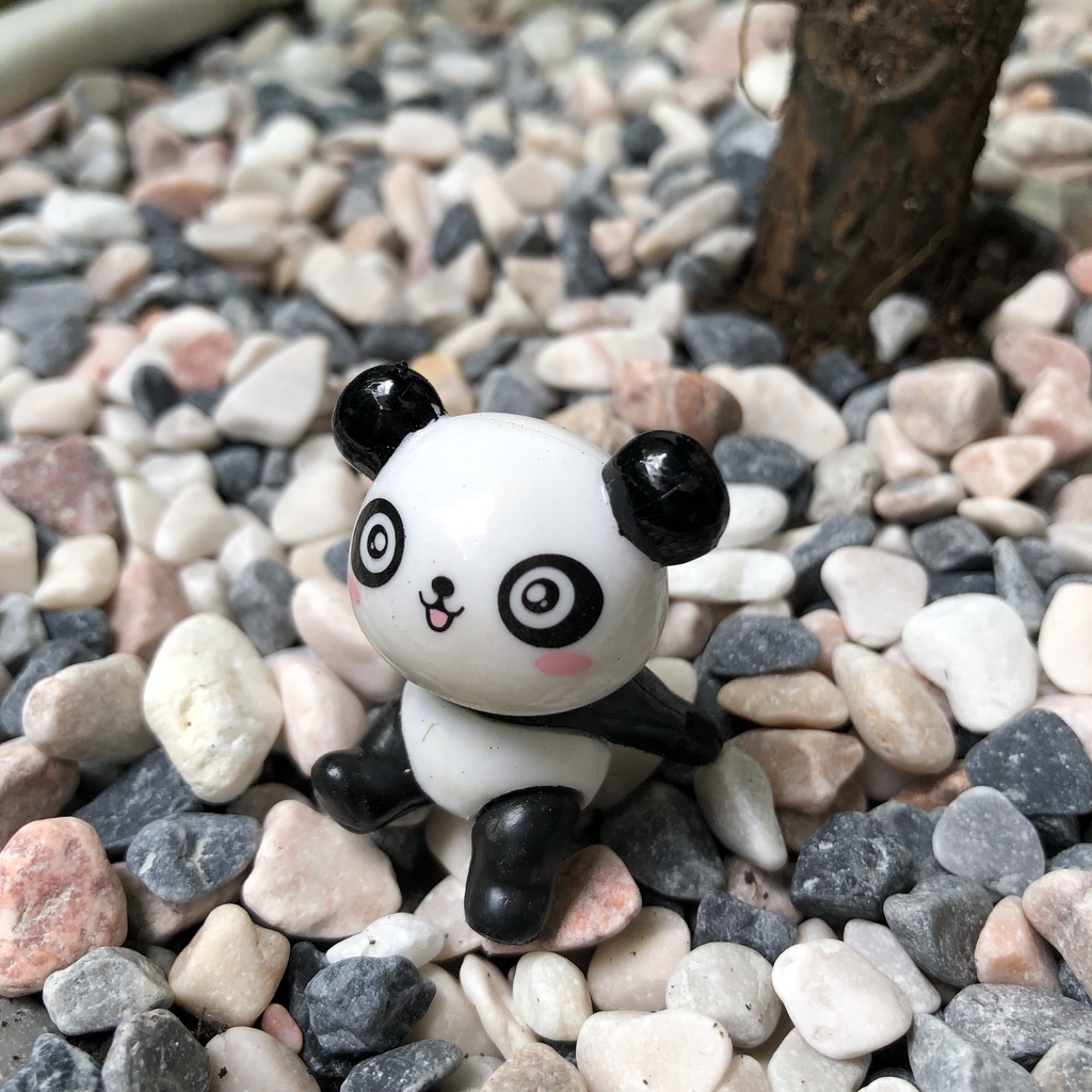 Phụ kiện tiểu cảnh gấu trúc trang trí sen đá, xương rồng, terrarium, cây cảnh mini, cây để bàn