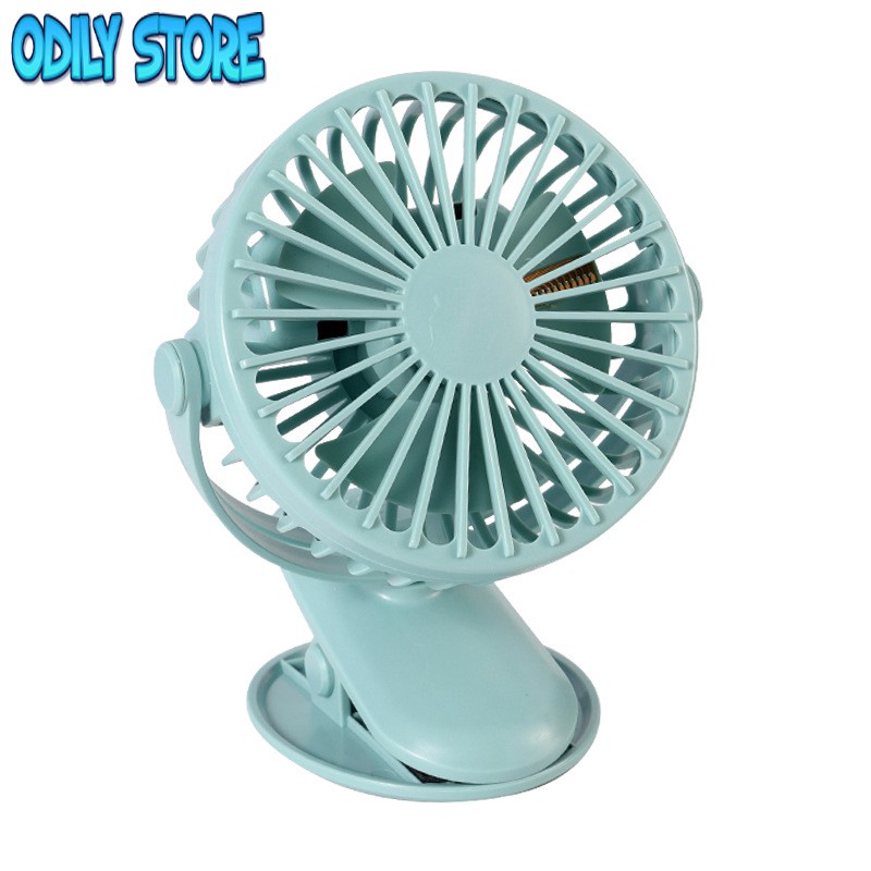 Quạt Mini Kẹp Để Bàn - Xe Đẩy Table Clip Fan Có Đèn Led Chạy Chữ Cực Đẹp