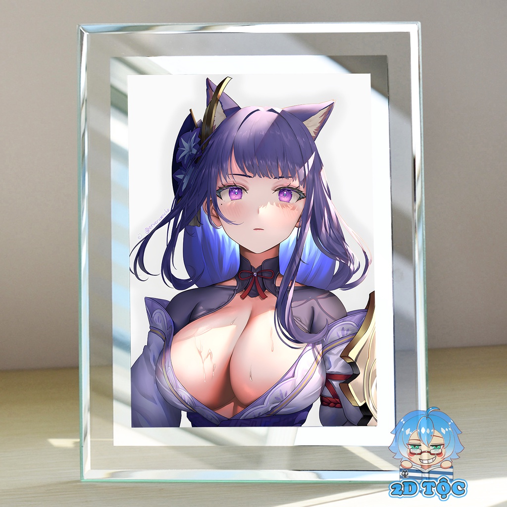 Khung ảnh kính Raiden Shogun (7) Game Genshin Impact  by 2D Tộc Shop