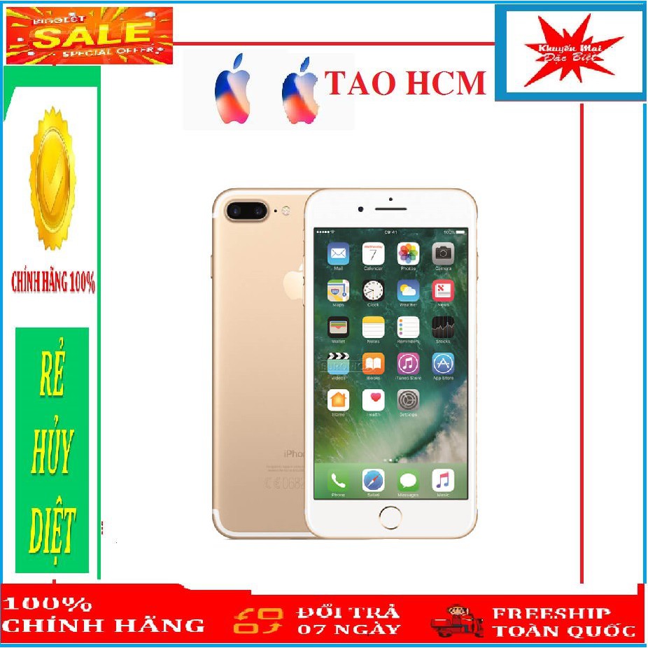 [Chính hãng] Điện thoại iPhone 7 64GB Bản Quốc tế, mới 99%, Đủ màu Gold/Hồng/Bạc/Xám.