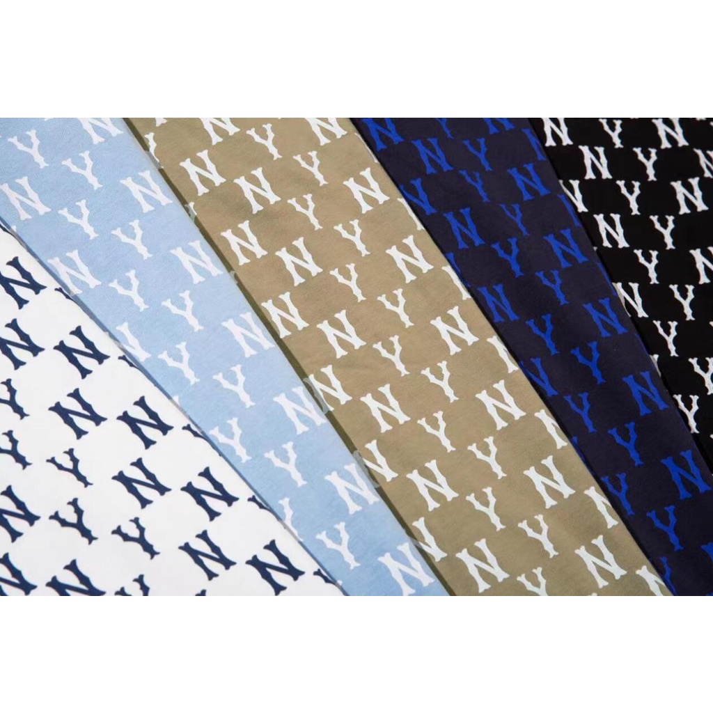 Áo Thun Tay Ngắn Thêu Chữ Thời Trang Cho Cặp Đôi mlb Áo Thun 5#