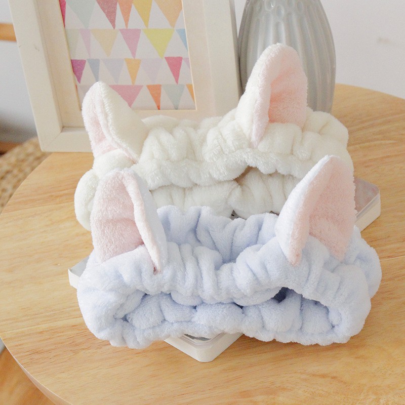 Băng đô rửa mặt tai thỏ, tai mèo đáng yêu, băng đô thiết kế phong cách dễ thương
