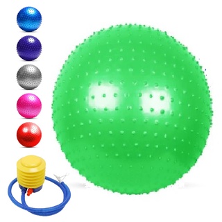 Bóng yoga gai 75cm_ Queensport tặng kèm dụng cụ bơm hơi