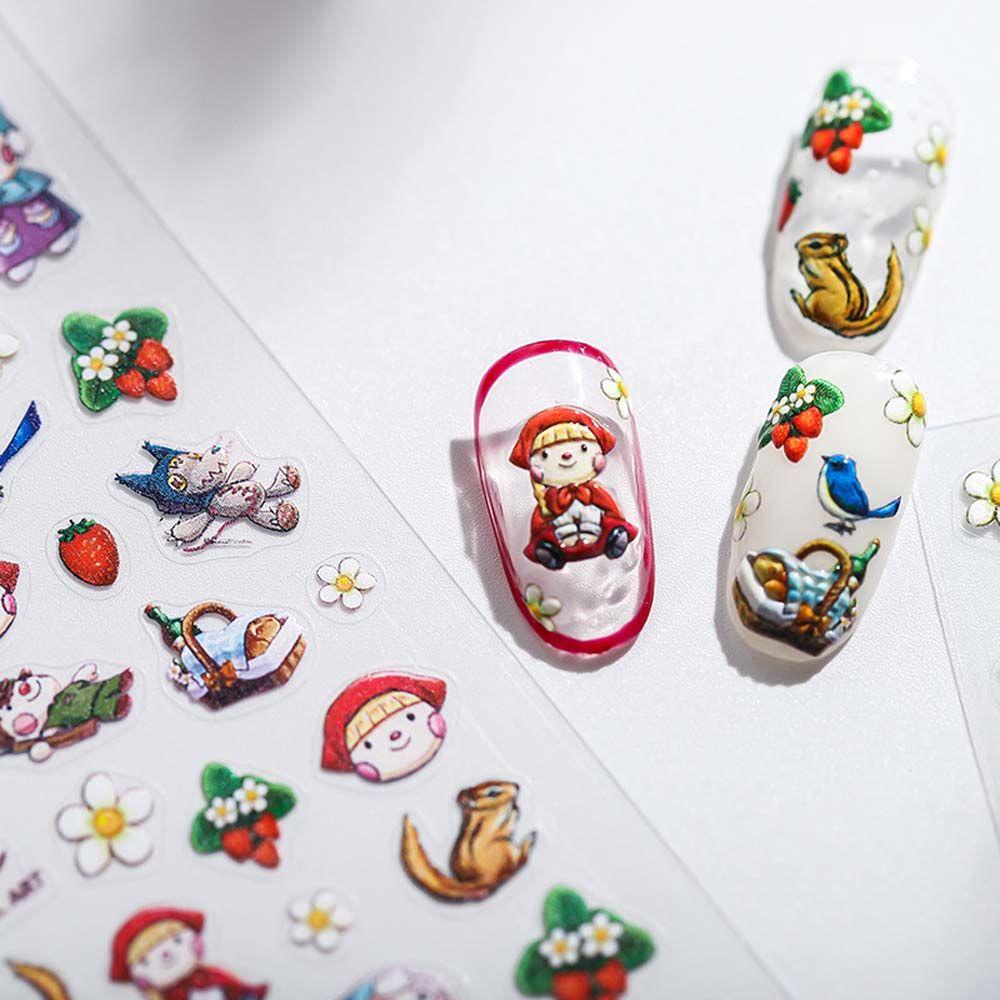 Miếng Dán Trang Trí Móng Tay Hình Thỏ Hoạt Hình Dành Cho Nữ