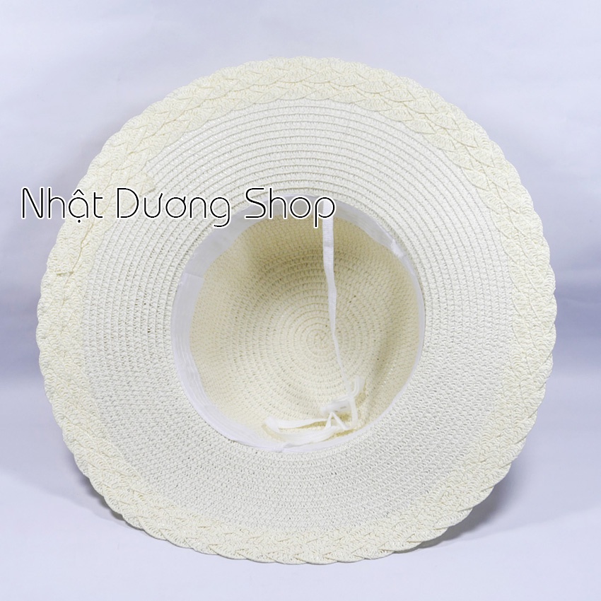 [ FREESHIP ] Mũ cói NƠ TO vành rộng 9cm, vòng đầu 57 cm - chất liệu vải cói đẹp thích hợp cho chị em phụ nữ