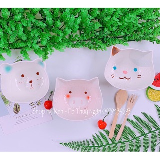Bát sứ gấu,lợn,mèo 300ml