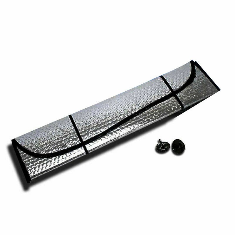 1 Tấm Che Nắng Chống Tia UV Bằng Lá Nhôm Màu Bạc Gắn Kính Chắn Gió Xe Hơi