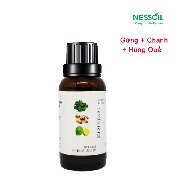 Tinh dầu nước hoa xông thơm phòng Eyun hương Gừng + Chanh + Húng Quế 30ml, dùng với máy khuếch tán tinh dầu, đèn xông