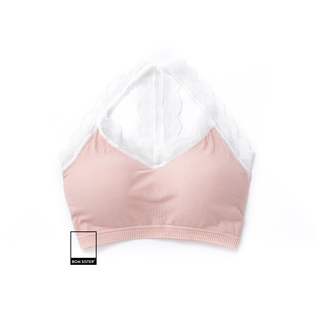 Áo lót thể thao mút mỏng viền ren dây vai ren BOM SISTER BR214 | BigBuy360 - bigbuy360.vn