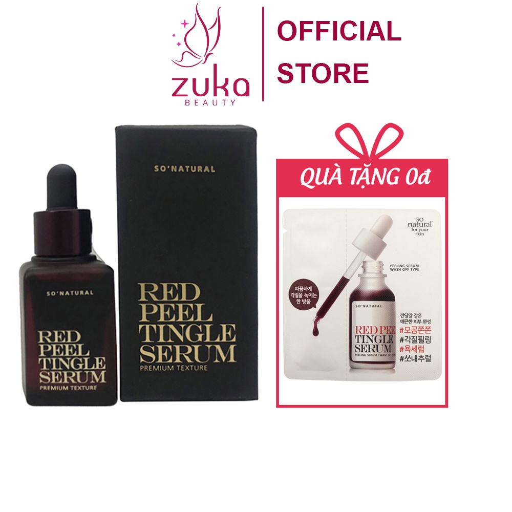 Thay da sinh học Red Peel Tingle 20ml Hàn Quốc Zuka Beauty sạch da tẩy tế bào chết