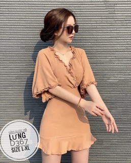 Bigsize Đầm nude hở lưng D367