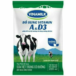 10 túi Sữa tươi vinamilk bịch 220ml