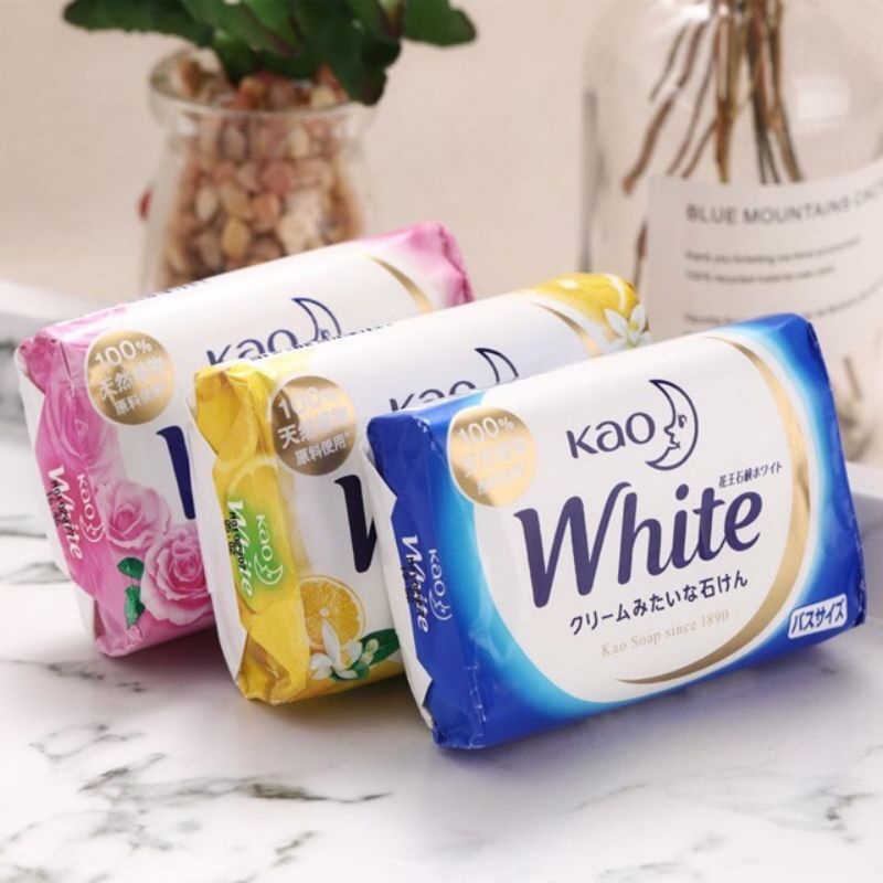 Xà phòng ( xà bông ) Tắm Kao White 130g số 1 Nhật Bản.