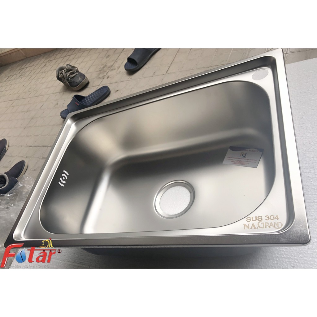 Chậu Rửa Chén Bát INOX N27 6045 DẬP Tặng Bộ Xả chậu Thoát nước