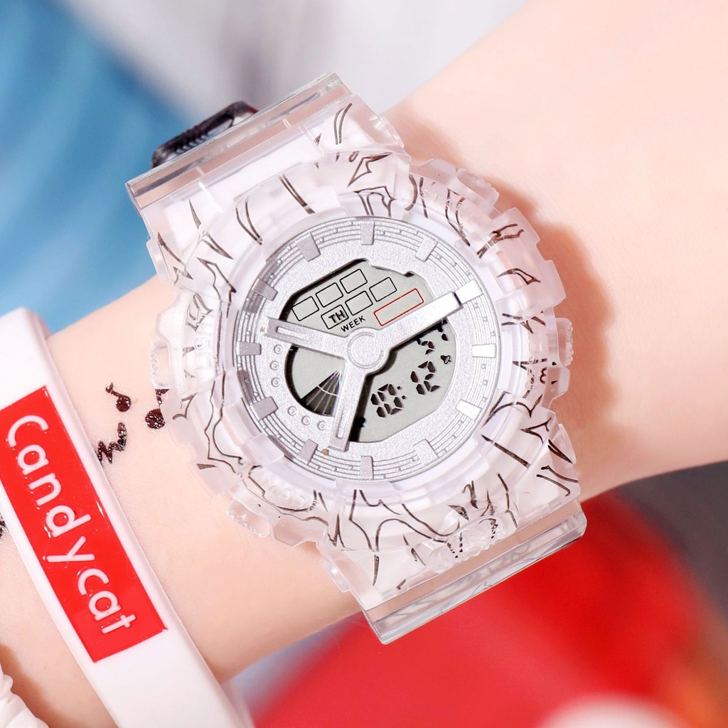 Gp1 Đồng Hồ Báo Thức Điện Tử Đa Năng Chống Thấm Nước pg1 Họa Tiết one piece Cho Nam Nữ