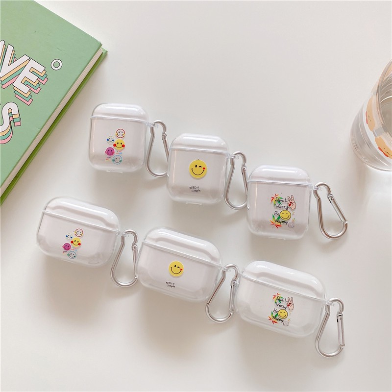 AirPods Pro AirPods 1/2 mặt cười phong cách Hàn Quốc Bao bọc tai nghe chống rơi PC | BigBuy360 - bigbuy360.vn