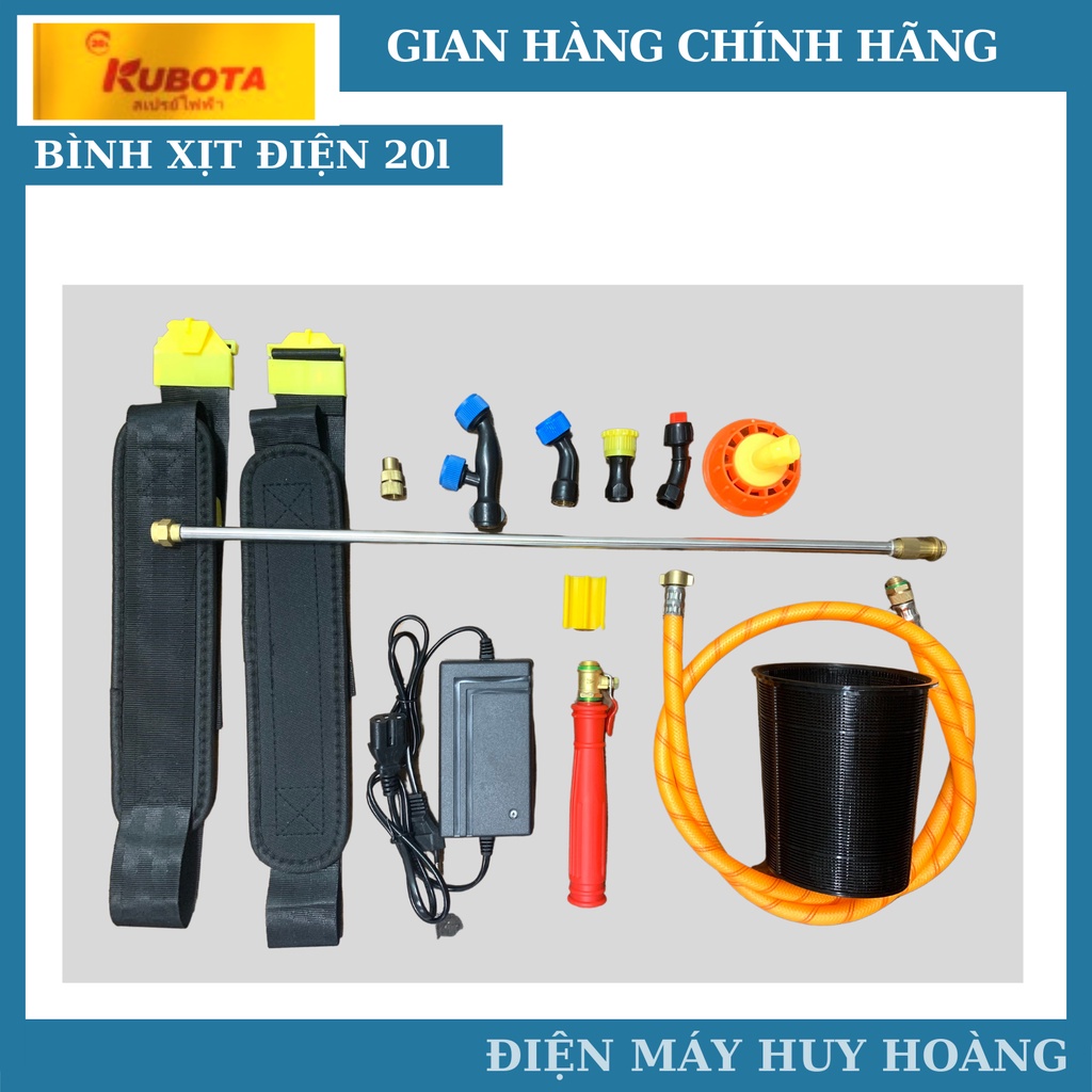 Bình xịt điện Kubota THÁI LAN loại 20l 1 bơm và 2 bơm chính hãng