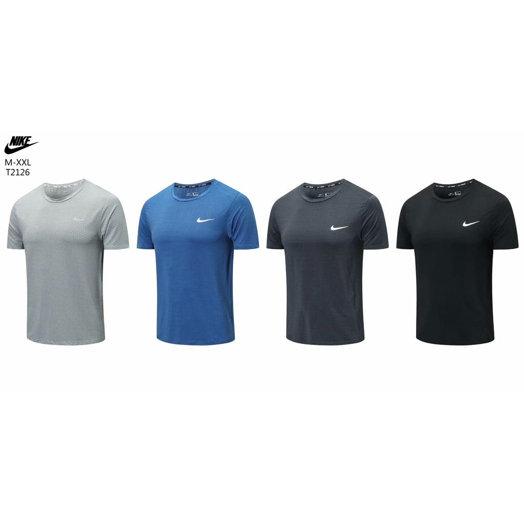 Áo thun thể thao Nike tay ngắn cổ tròn vải cotton thoáng khí nhanh khô thời trang mùa hè dành cho nam