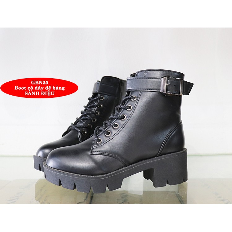 [ Có ảnh thật] Boot nữ cổ ngắn đế thô 5cm hiện đại GBN25