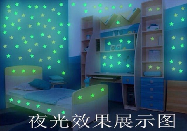 Combo 100 Sao dạ quang sao phát sáng trang trí phòng ngủ phòng khách đẹp độc đáo giá rẻ