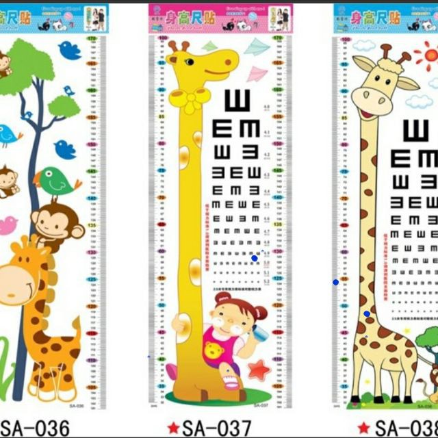 Decal thước đo chiều cao cho bé
