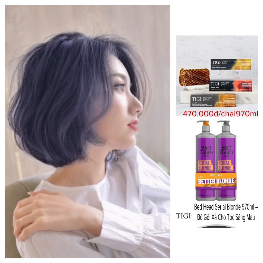 [Cam Kết Chính Hãng] Dầu Gội và Dầu Xả TIGI BED HEAD Phiên Bản Tím Giữ Màu Serial Blonde 970mlx2