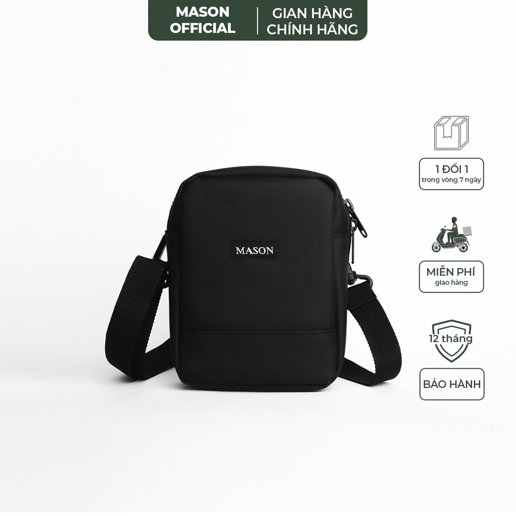 Túi đeo chéo mini nam nữ unisex bag nhỏ gọn vải Oxford nhập khẩu chống thấm nước thương hiệu MASON - M08