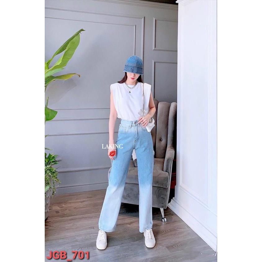 Quần jeans ống suông rộng loang nữ 2 màu hot hit Kanimi - QJ04 | BigBuy360 - bigbuy360.vn
