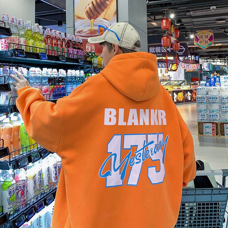 Áo Hoodie Dáng Rộng Có In Chữ Thời Trang Phong Cách Hàn Quốc Cho Nam