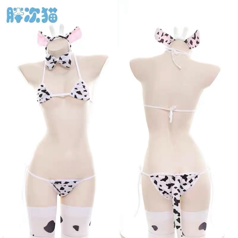 Cosplay Bò Sữa - Nàng Bò Sữa Quyến Rũ •ME1596 Nội Y 2 Mảnh Gợi Cảm • Đồ Lót Mặc Nhà Sexy