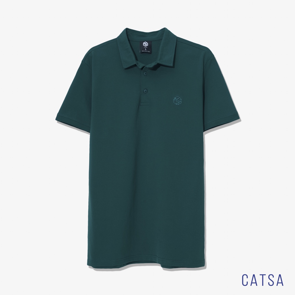 Áo thun Polo nam in logo CATSA thun Cotton cao cấp, thoải mái, thấm hút mồ hôi tốt ATP299