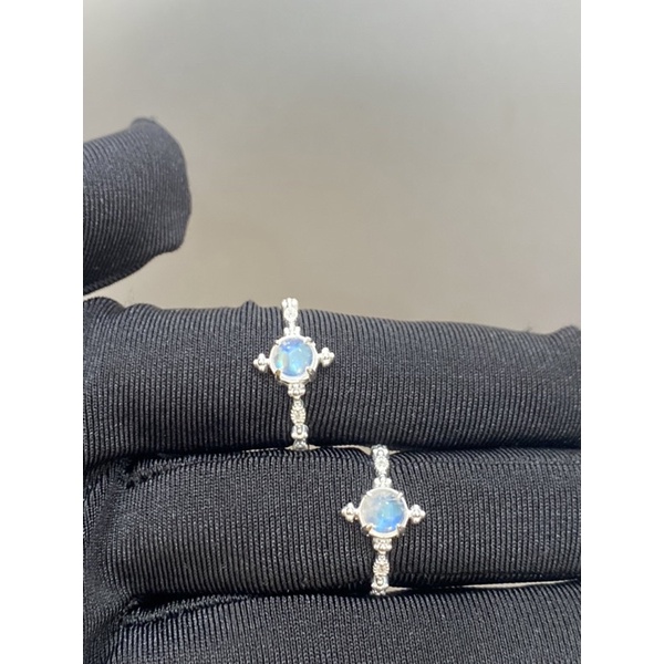 Nhẫn bạc 950 đá moonstone!