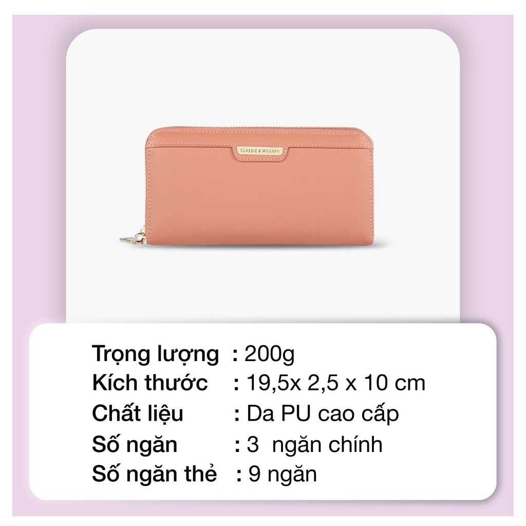 Ví nữ dài cầm tay thời trang PERFECT FOR YOU đựng tiền điện thoại nhiều ngăn cute dễ thương giá rẻ TL25 - GUTADO