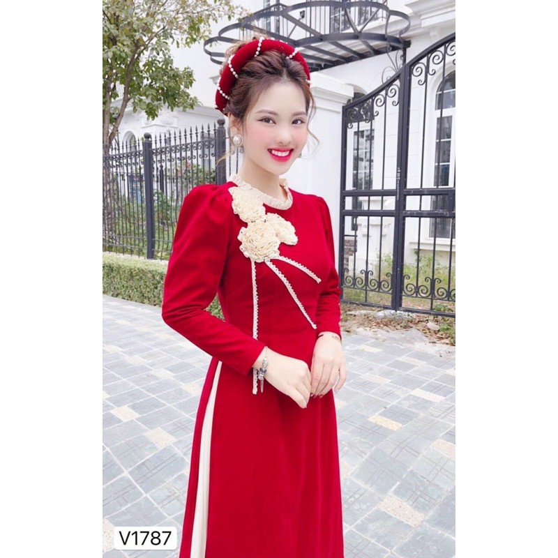 SET ÁO DÀI TẾT 3món đẹp xĩu chị em bỏ qua chỉ tiếc shop e còn mấy set sale luôn ạ