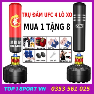 Bao Cát Đấm Bốc Boxing Tập Võ Tự Đứng 4 Lò Xo 2023 - Cao 1M70, đường kính 28cm - Thiết bị tập đấm bốc boxing, mma