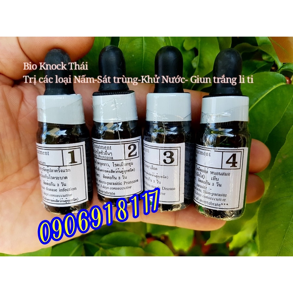 Bio Knock 1,2,3,4 Phòng Và Trị Các Loại Nấm Cho Cá Cảnh. Hàng Thái Lan