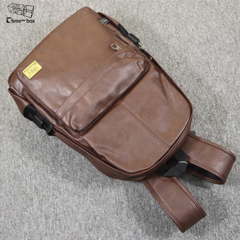 Balo da PU hàng chính hãng Three Box