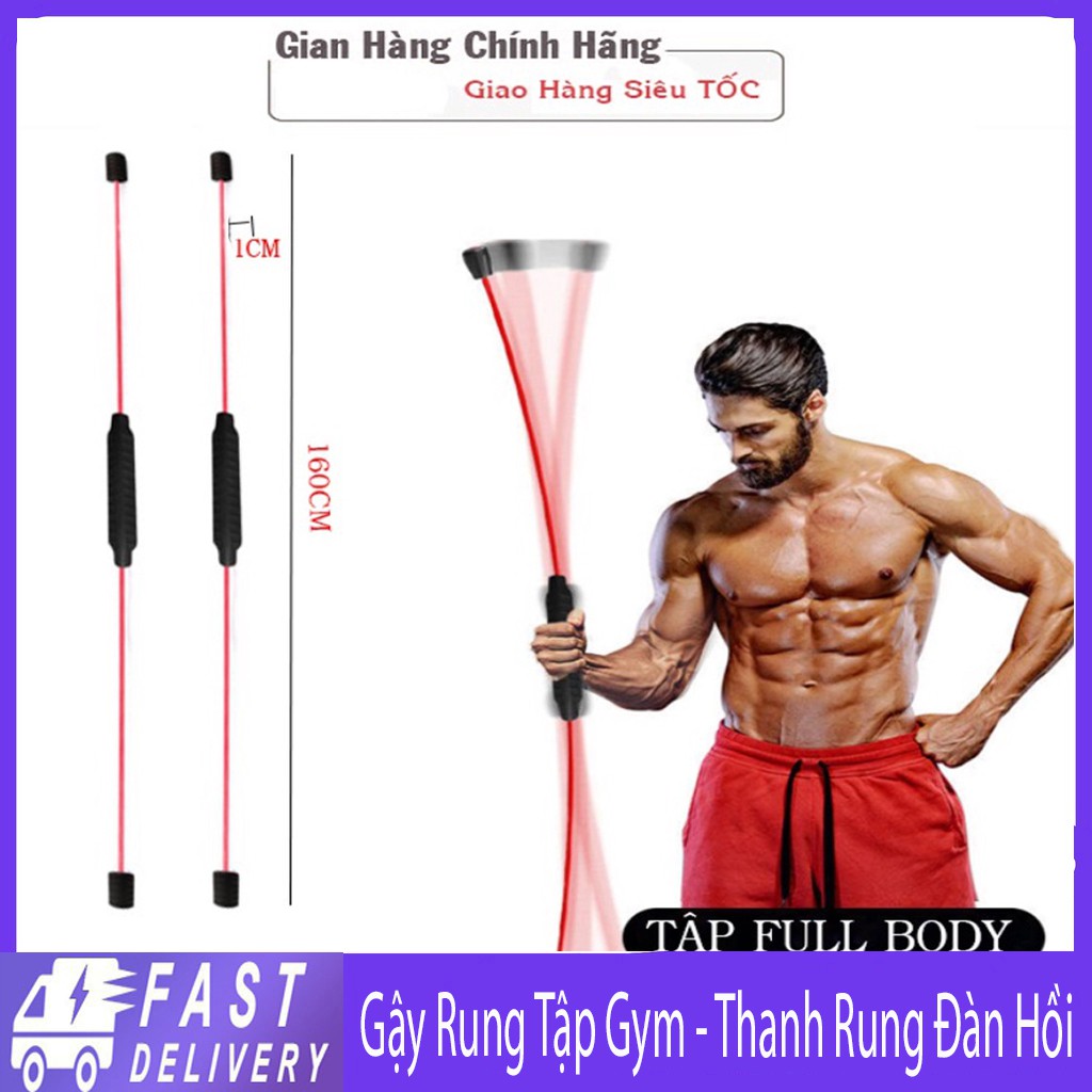 Gậy tập cơ tay FREESHIP Gậy rung kháng lực - Dụng cụ tập gym tại nhà - Gậy Feilishi Bar