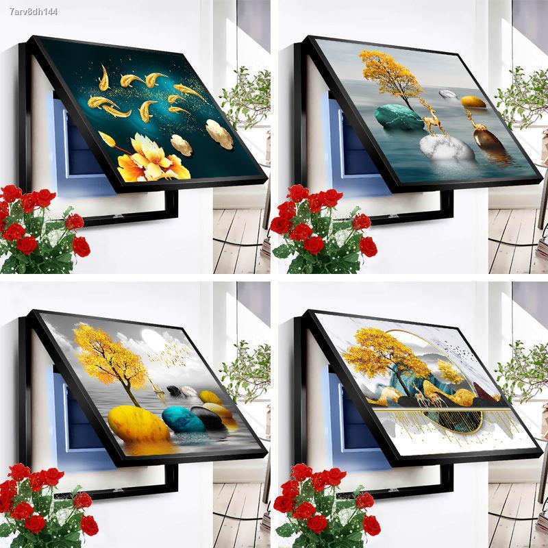 Hộp đồng hồ điện trang trí tranh miễn phí đục lỗ hiện đại tối giản che chắn tổng thể công tắc phân phối phòng khách ăn