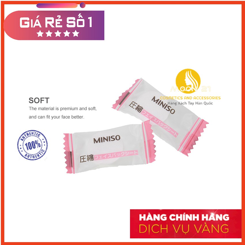 Mặt nạ giấy nén Miniso Nhật Bản Moon21