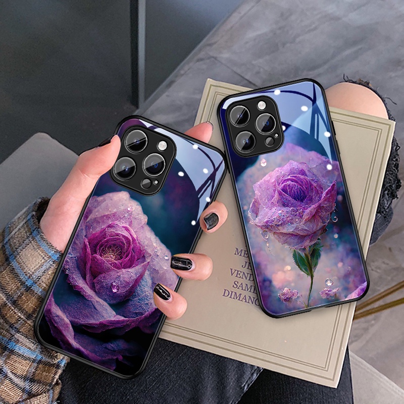 Ốp Điện Thoại Mặt Kính Cường Lực Cho iphone 14 13 pro max 11 12 mini XR XS max X 6 6S 7 plus 8