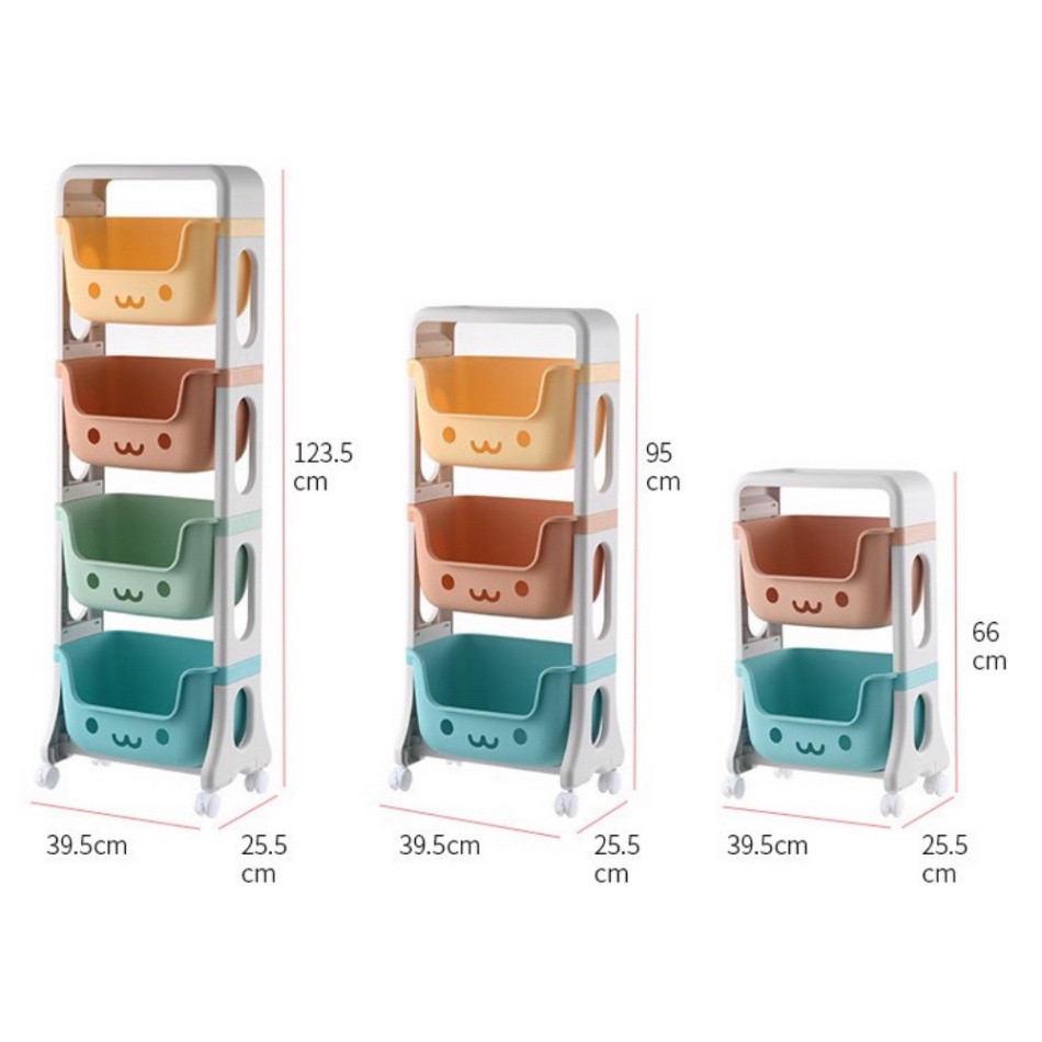 kệ để đồ hokori đa năng đựng đồ tiện ích, kệ gấu có bánh xe di chuyển dễ dàng 5576