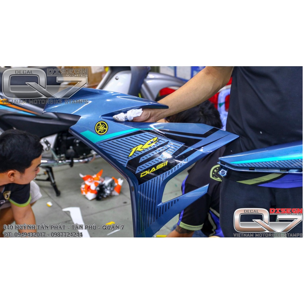 Tem Rời EXCITER 150 ZIN XANH ĐEN