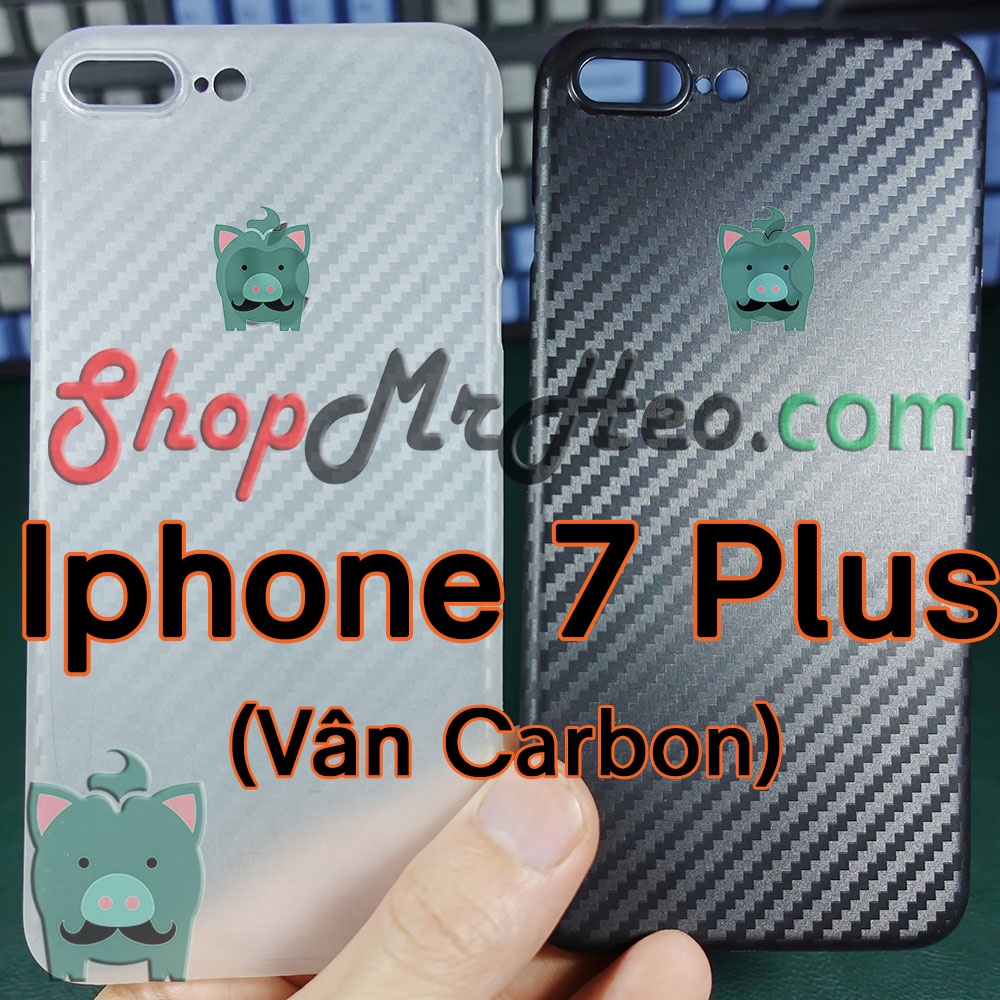 3 Cái Ốp Lưng Nhám Siêu Mỏng Giấy Vân Carbon Iphone 7 - Iphone 7 Plus - Iphone 7+ - IP7 - Ip7+