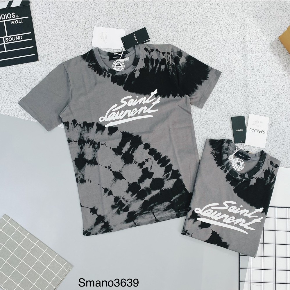Áo phông Nam Nữ ⚡ ĐỦ SIZE 40-80 KG ⚡ Áo T-shirt siêu cấp loang Saint Laurent